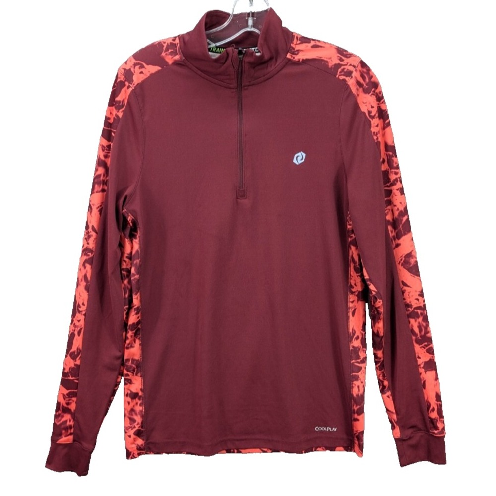 SB Tech Activewear Men's Small Long Sleeve Shirt Cool Play Training Camo 1/4 Zip